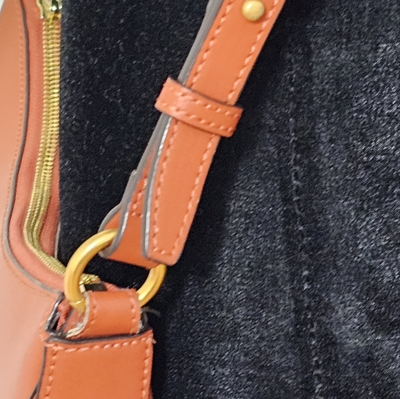 ORYANY Greta Logo Shoulder Bag in Orange - Picture 9 of 12